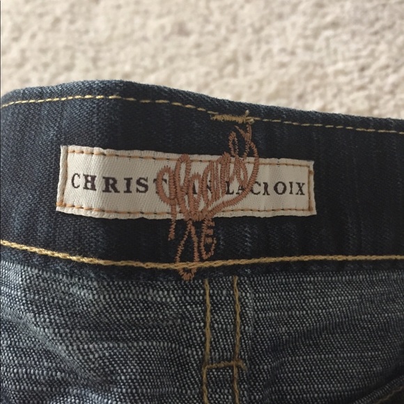 Christian LaCroix Absolutely Fabulous Fancy Decorated Denim Jeans NWOT - Picture 5 of 8